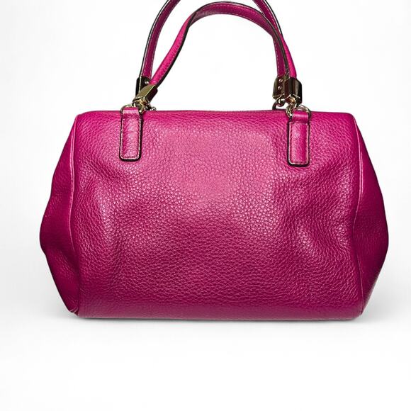 MADISON LEATHER MINI SATCHEL COACH F49720  GOLD CRANBERRY Y2K - Picture 3 of 10